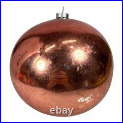 Vintage 5 Shiny Brite Pink Glass Store Display Christmas Ornament Ball US of A