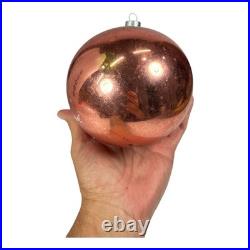 Vintage 5 Shiny Brite Pink Glass Store Display Christmas Ornament Ball US of A