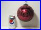Vintage-6-Kugel-Style-Cranberry-Etched-Glass-Christmas-Ornament-CO58-01-mxsu
