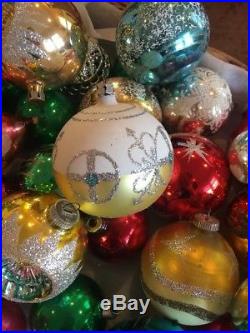 Vintage AnTique Christmas Ornaments Shiny Brite Poland W. Germany, Mercury Glass