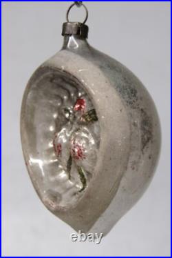 Vintage Antique Glass BERRY Embossed Indent Drop Christmas Ornament Germany