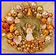Vintage-Antique-Golden-Angel-Ornament-Christmas-Wreath-Tinsel-Glass-Plastic-01-quo