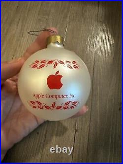 Vintage Apple Computer Rare promo 1987 Blown Glass Christmas Ornament ball