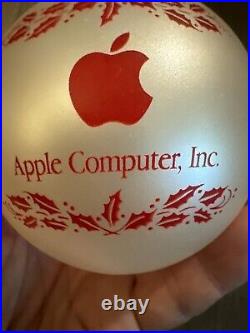 Vintage Apple Computer Rare promo 1987 Blown Glass Christmas Ornament ball