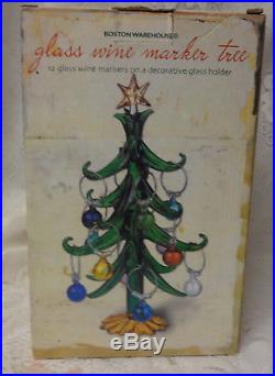 Vintage Art Glass Decoration Christmas Tree with Hanging Ornaments