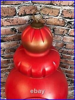 Vintage Beco Blow Mold 31 Christmas Ornament Outdoor Indoor Light Stain Glass