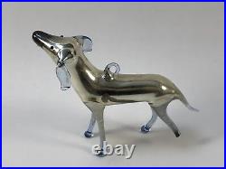 Vintage Bimini Art Glass Dog Blown Glass Christmas Ornament Germany