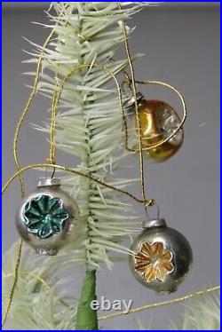 Vintage Blown Glass Double Indent STAR Bead Christmas Ornament 55 Garland Japan