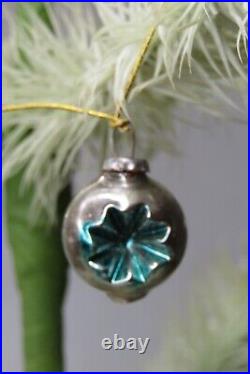 Vintage Blown Glass Double Indent STAR Bead Christmas Ornament 55 Garland Japan