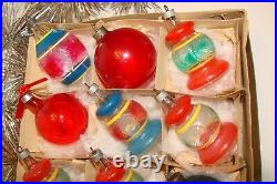 Vintage Box Ww11 Unsilvered Premier Christmas Ornaments Balls Lanterns