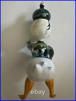 Vintage Christmas Blown Glass De DI Carlini Duck Ornament Made In Italy