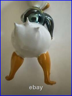 Vintage Christmas Blown Glass De DI Carlini Duck Ornament Made In Italy