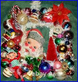 Vintage Christmas Bulb Ornament Wreath