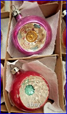 Vintage Christmas Fantasia 12 Assorted Indent Glass Ornaments Vintage Christmas Fantasia 12 Assorted Indent Glass Ornaments