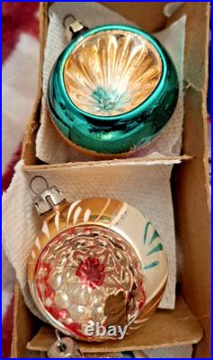 Vintage Christmas Fantasia 12 Assorted Indent Glass Ornaments Vintage Christmas Fantasia 12 Assorted Indent Glass Ornaments