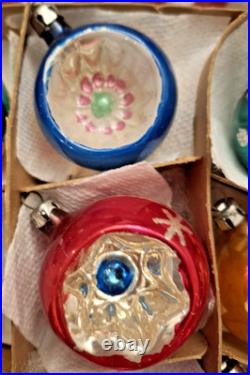 Vintage Christmas Fantasia 12 Assorted Indent Glass Ornaments Vintage Christmas Fantasia 12 Assorted Indent Glass Ornaments