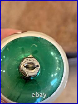 Vintage Christmas Glass Handpainted Boxed Ornaments Poland Set of 12 Floral Leaf