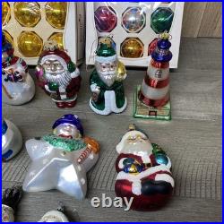 Vintage Christmas Glass Ornament Lot 70+ Pcs Snowmen Santas Balls Mickey Mouse++