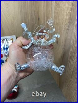 Vintage Christmas Glass Ornament Lot 70+ Pcs Snowmen Santas Balls Mickey Mouse++