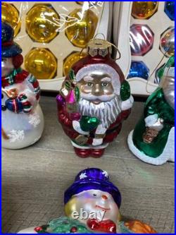 Vintage Christmas Glass Ornament Lot 70+ Pcs Snowmen Santas Balls Mickey Mouse++