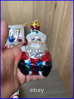 Vintage Christmas Glass Ornament Lot 70+ Pcs Snowmen Santas Balls Mickey Mouse++