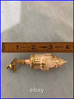 Vintage Christmas Glass Santa Clip On Christmas Tree Ornaments Set Of 9