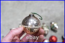 Vintage Christmas Mercury Glass Ornament Indent Shiny Brite Santa Antique Lot