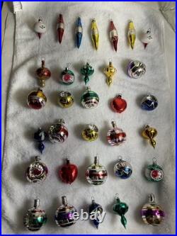 Vintage Christmas Ornament Lot of 32 for Feather Tree Decorations Mixed Lot