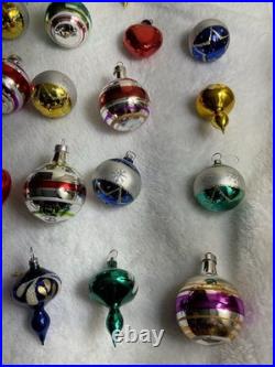 Vintage Christmas Ornament Lot of 32 for Feather Tree Decorations Mixed Lot