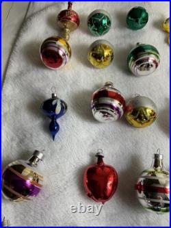 Vintage Christmas Ornament Lot of 32 for Feather Tree Decorations Mixed Lot
