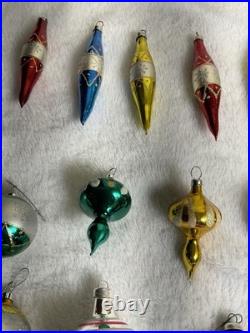 Vintage Christmas Ornament Lot of 32 for Feather Tree Decorations Mixed Lot