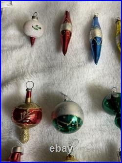 Vintage Christmas Ornament Lot of 32 for Feather Tree Decorations Mixed Lot