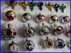 Vintage Christmas Ornament Lot of 32 for Feather Tree Decorations Mixed Lot