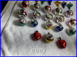 Vintage Christmas Ornament Lot of 32 for Feather Tree Decorations Mixed Lot