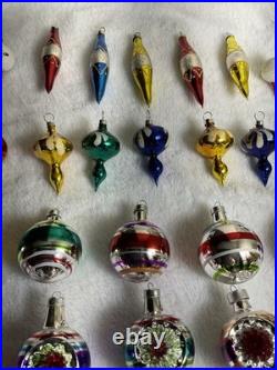 Vintage Christmas Ornament Lot of 32 for Feather Tree Decorations Mixed Lot