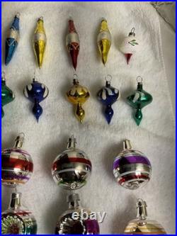 Vintage Christmas Ornament Lot of 32 for Feather Tree Decorations Mixed Lot