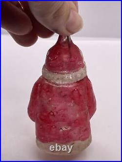 Vintage Christmas Ornament Santa Claus with Tree, 3.5 inches, Mercury Glass, Blow