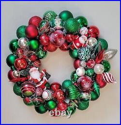 Vintage Christmas Ornament Wreath