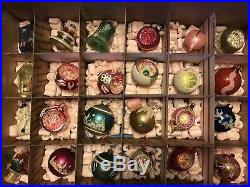 Vintage Christmas Ornaments 150 Pcs. Shiny Brite Poland W. Germany Indent Round