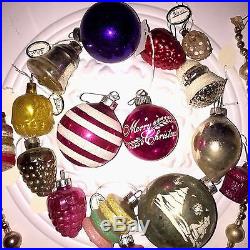 Vintage Christmas Ornaments Lot 141+ Mercury Glass indents Shiny Brite Germany