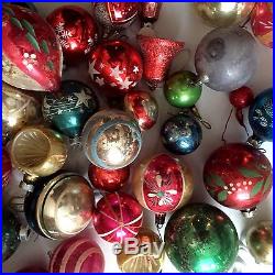 Vintage Christmas Ornaments Lot 141+ Mercury Glass indents Shiny Brite Germany
