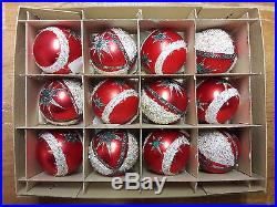 Vintage Christmas Ornaments Shinny Glass Lot of 9 boxes 1920's