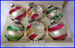 Vintage Christmas Tree Ornaments Indents Bowls erman Shiny Brite HUGE Lot Rare