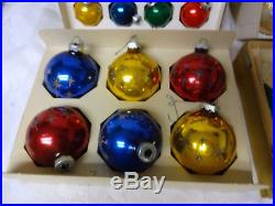 Vintage Christmas Tree Ornaments Indents Bowls erman Shiny Brite HUGE Lot Rare