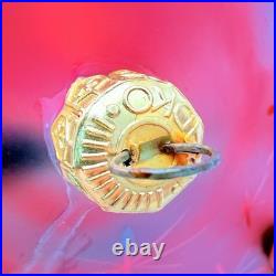 Vintage Christopher Radko Christmas Glass Ornament Spinning Top 5.5 Tall