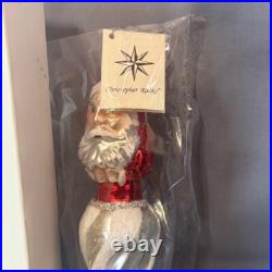 Vintage Christopher Radko Christmas Ornament Glass Santa Icicle Nickcicle Jumbo Vintage Christopher Radko Christmas Ornament Glass Santa Icicle Nickcicle Jumbo