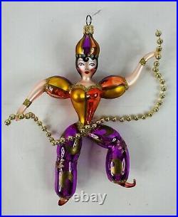 Vintage Christopher Radko Gypsy Genie Hand Blown Glass Christmas Ornament