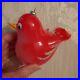 Vintage-De-Carlini-Blown-Glass-RED-Bird-Christmas-Ornament-Italy-WOW-01-hrv