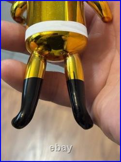 Vintage De Carlini Italy Spaceman Alien Astronaut Glass Christmas Ornament