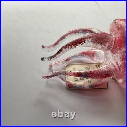 Vintage De Carlini Jellyfish Italian Christmas Ornament Rare Pink